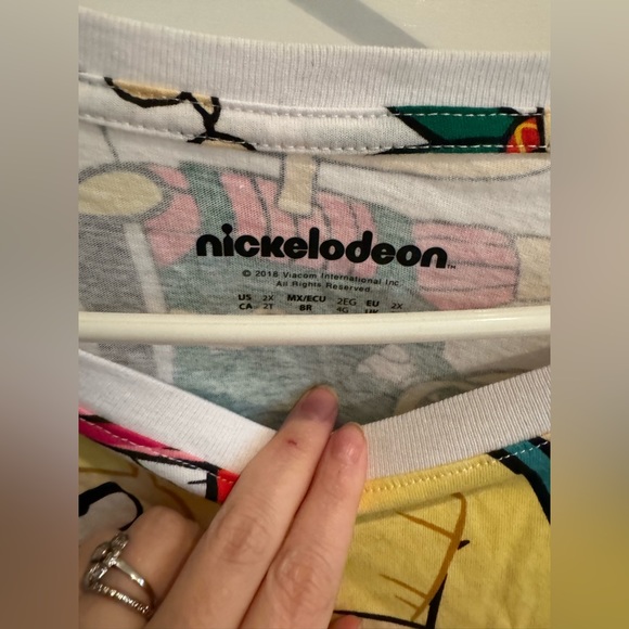 Nickelodeon Retro 90s Cartoon Characters Throwback Plus Size Tee T-shirt top 2x - Picture 3 of 9
